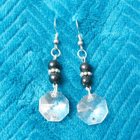 Elegant Beaded Drop Earrings, Handmade Hypoallergenic Jewelry - Picture 1 of 5